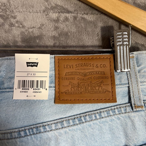 Levi's Premium Denim Baggy Dad Jeans Light Sugar Size 27 X 30 Light Indigo - Picture 4 of 11